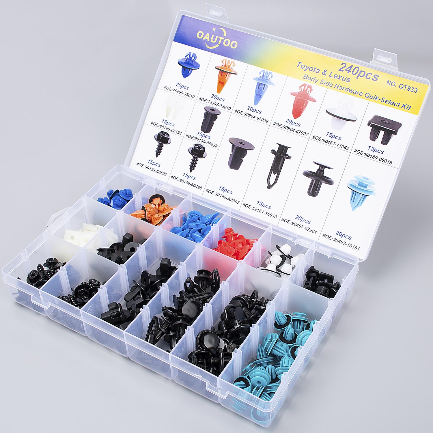 Amazon.com: OAUTOO 240pcs Body Side Hardware Quick-Select