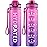 QLUR Water Bottle with Straw, 32oz Motivational Water Bottles with Time Marker to Drink, Tritan BPA Free, 1L Sports Water Bottle with Carry Strap LeakProof for Women Gym Fitness Outdoor (1 Pack)