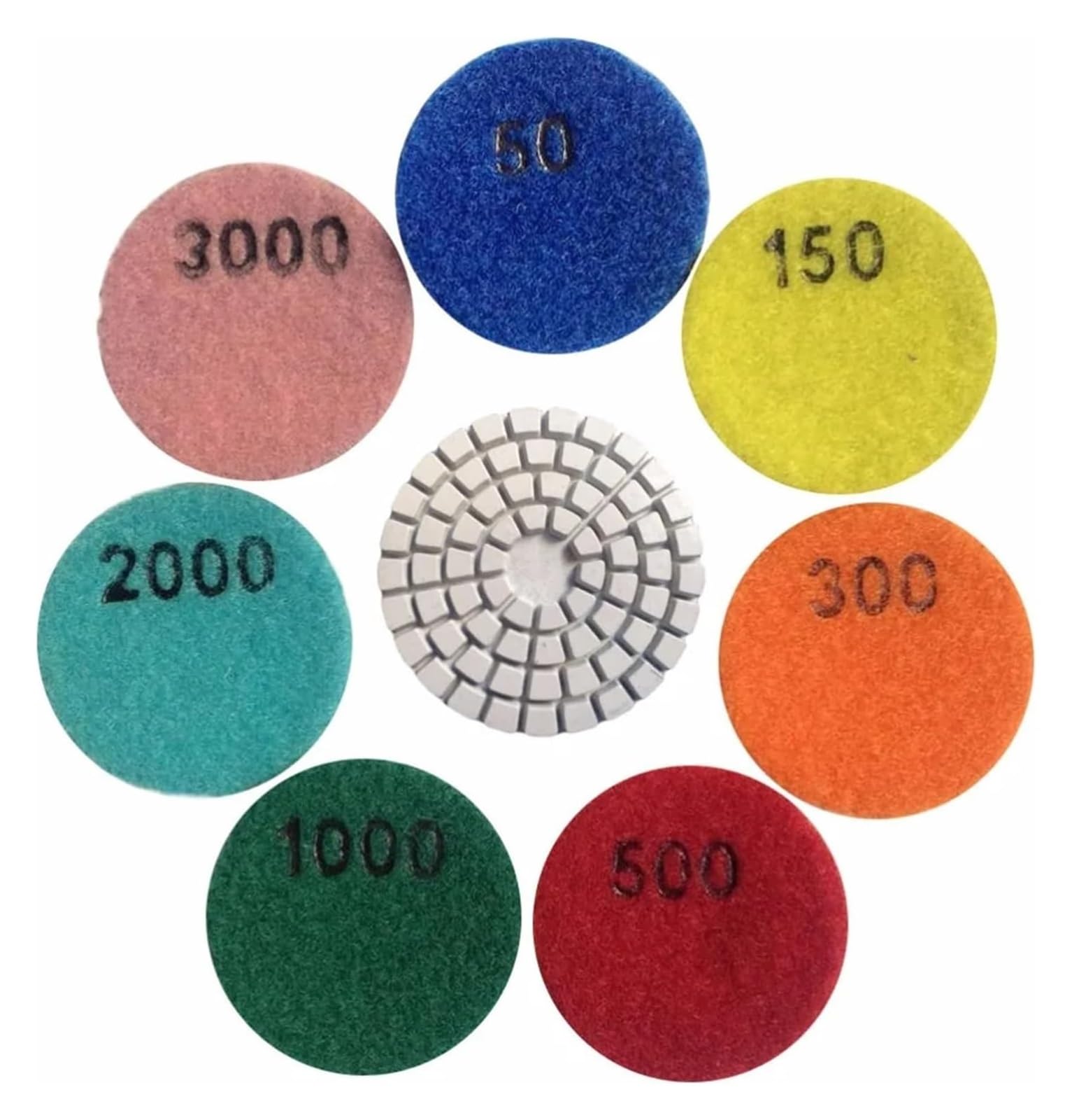 Ya Song Disque de polissage humide flexible, filetage M14, 2 pouces, 50 mm, disque abrasif diamanté, outils de meulage et de polissage