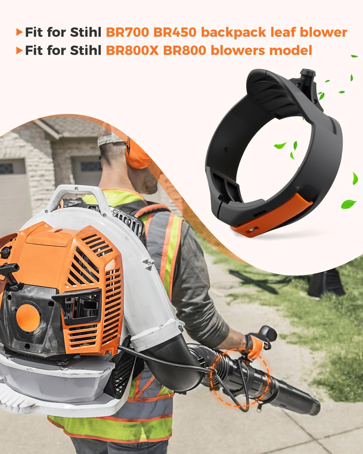4282-790-0700 Throttle Support and 4282-740-5300 Lock Lever Fit for STIHL BR700, BR450, BR800X, BR800 Leaf blowers, Replacement Part