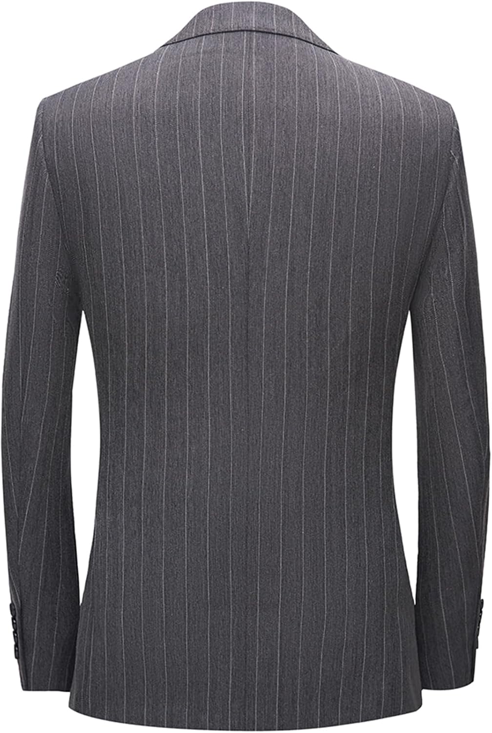 Mens Pin Stripe Suit 3 Piece Classic Business Suits for Wedding Prom Tuxedo Jacket Vest Pants Two Button - Image 6