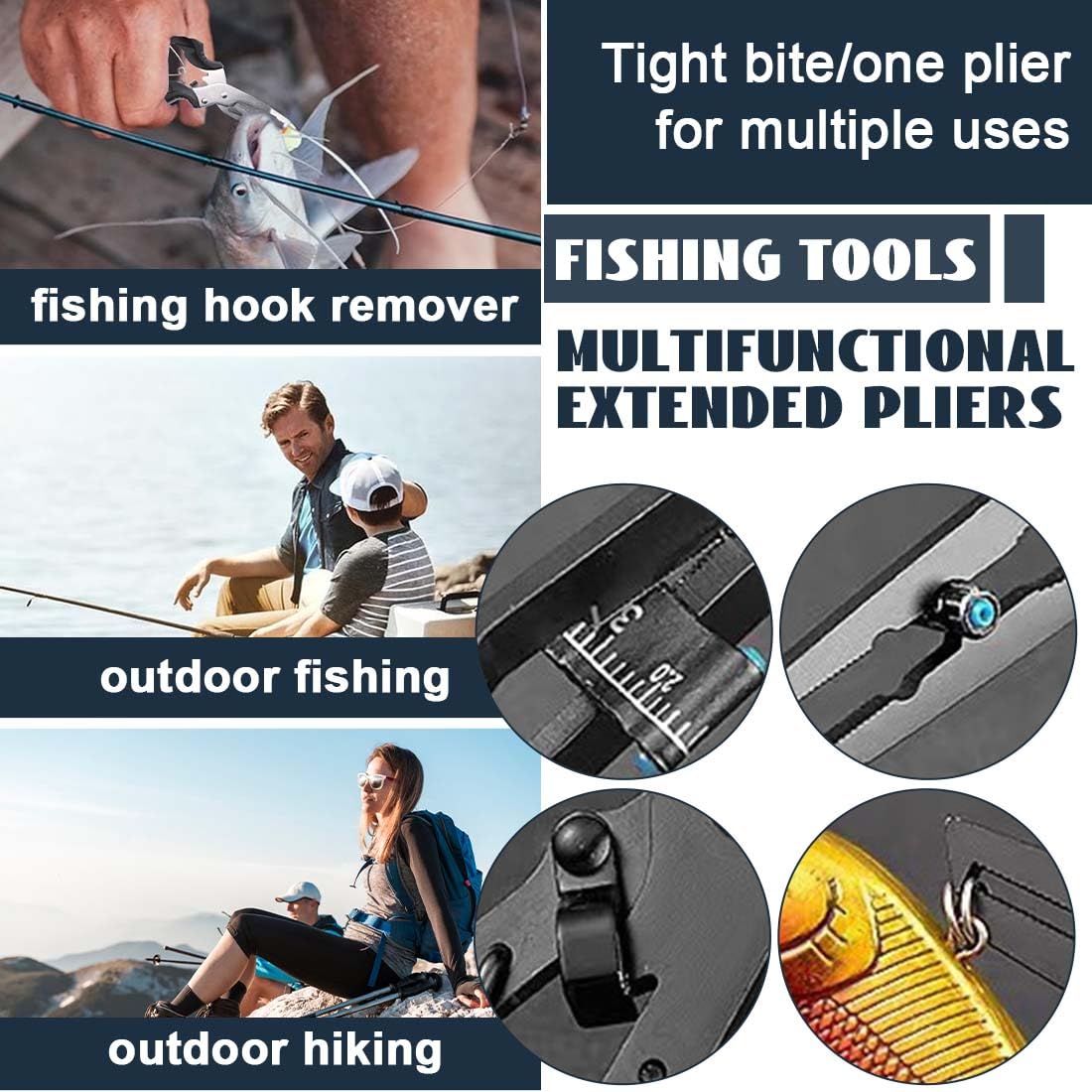 3 Pezzi Set Di Pinza Multi Pesca Portatili Con Cordino, Versione Aggiornata, Design Tre In Uno, Forbici Da Pesca, Pesca Slamatore, Attrezzatura Da Pesca, Regalo Per La Pesca