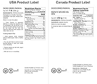 Vista 3 de Papaya seca en cubitos, 1 libra – Kosher, vegana, endulzada, sin sulfatar, a granel