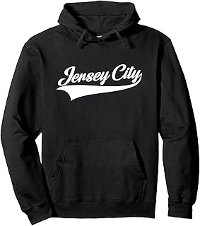 Jersey City - New Jersey - Throwback Design - Classic Pullover Hoodie