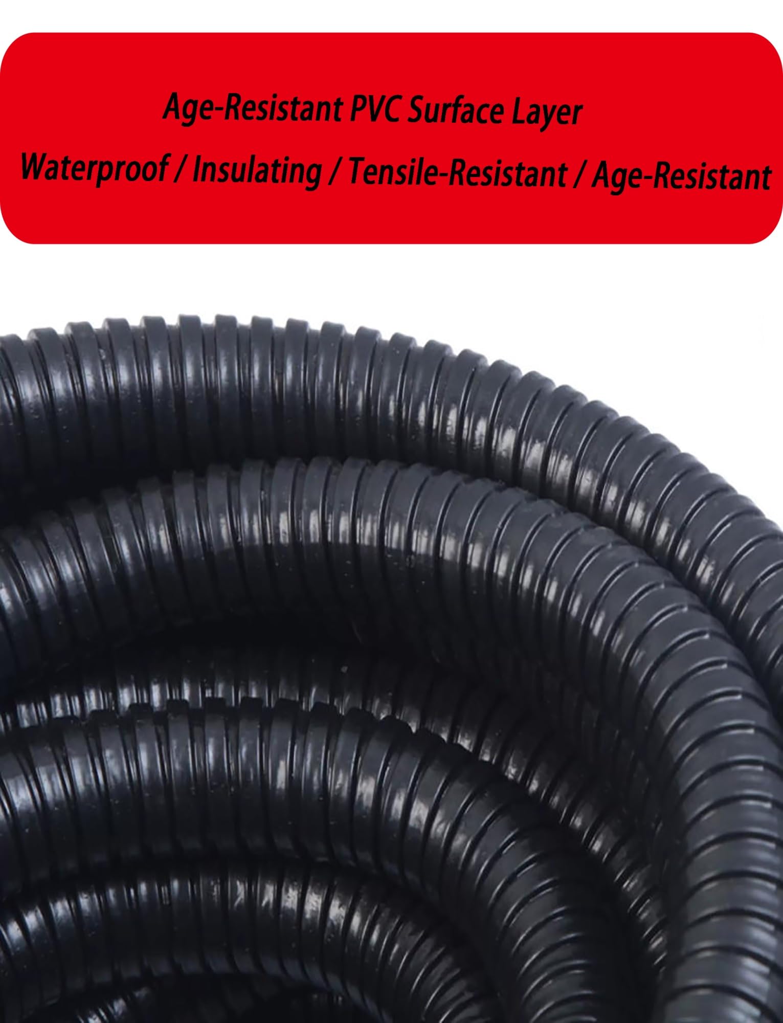 Conducto de metal flexible – Tubo corrugado eléctrico recubierto de PVC para protección de cables, apto para ferrocarriles y locomotoras, longitud 5 m
