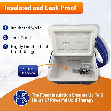 Cold Therapy Machine by Polar Sport - Ice Water Circulation System with Large Adjustable Cold Pad for Pain in The Knee, Shoulder, Ankle, Neck and Recovery After Surgery with Pump (Mini)