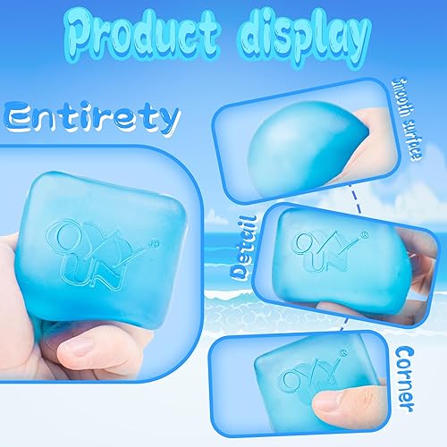 Miniatura 2 de Cubo de estrés Squishy Bolas de estrés para adultos y niños, juguete sensorial para tu mejor suavidad y relajación, cubos de hielo, forma cuadrada