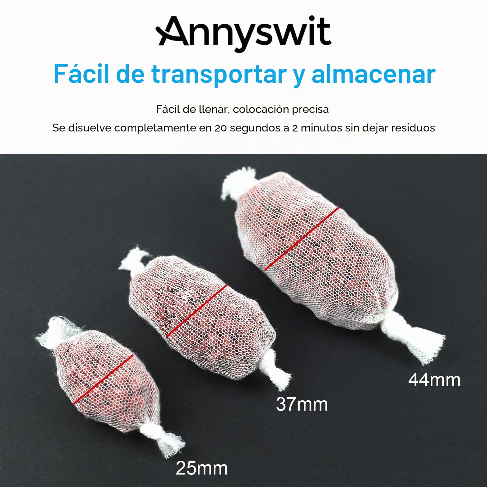 3 Pcs 5m Recambio de Malla PVA con Tijeras - Bolsas de 25/37 mm de Ancho - Accesorios de Pesca de Carpa - Solubles en Agua de Rápida Disolución para Alimentación Precisa