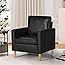 AILEEKISS Modern Armchair Single Sofa Faux Leather Accent Chair for Living Room Office Arm Chair with Solid Wood Legs for Sma