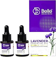 Lavender Essential Oil for Hair Care, Skin Nourishment, Relaxing Aroma, Massage & Daily Self-Care – 100% Pure & Natural – 20ml (Pack of 2, Lavender)