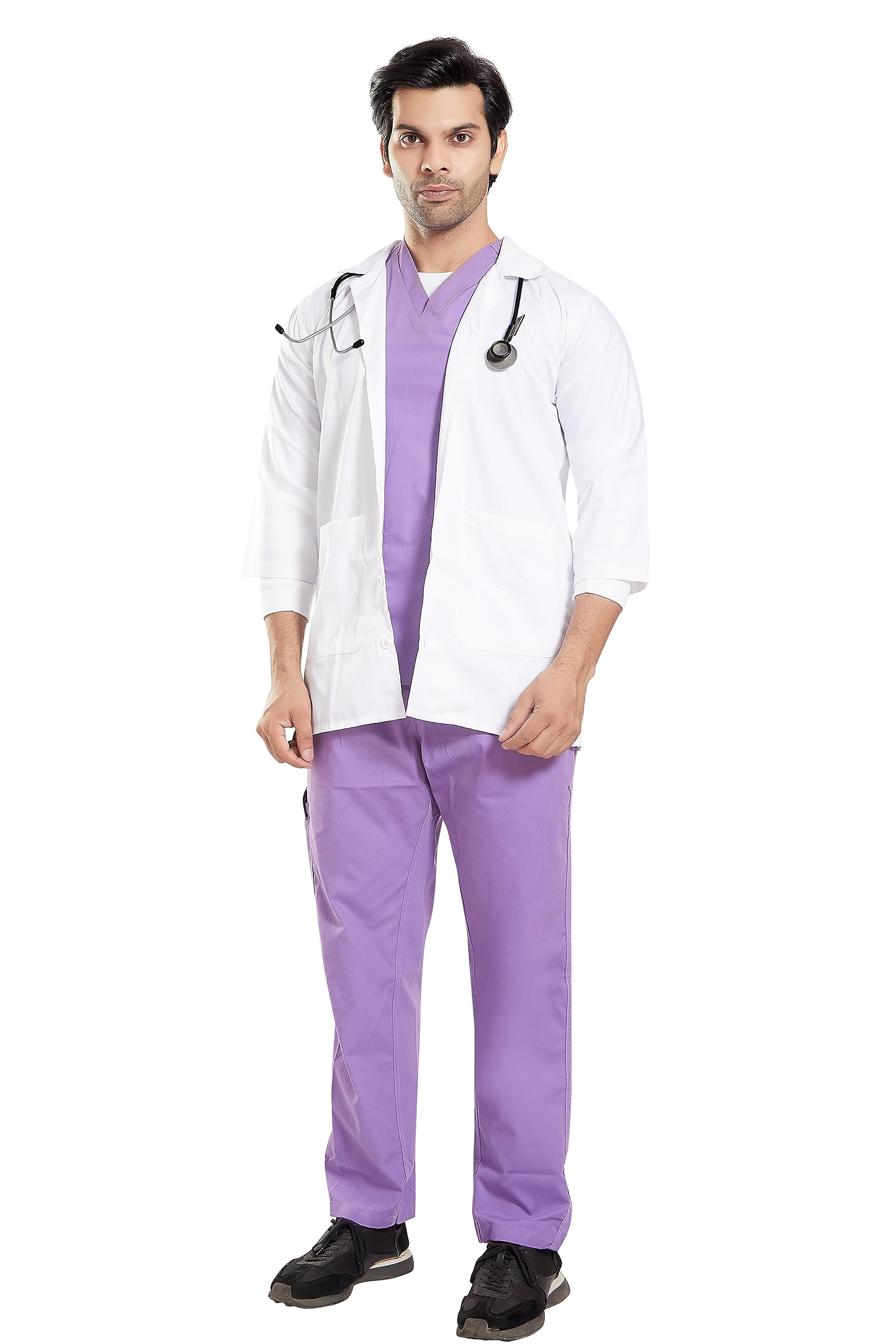 adhyah TrendyUniform Doctor Coat for male Wrinkle resistant polycotton-picture-14