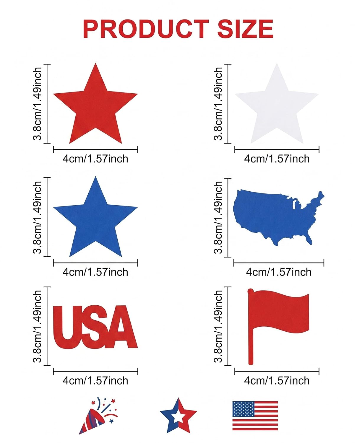 Patriotic Table Confetti, 200 PCS Red White Blue Star Sprinkles, Mess-Free Biodegradable Paper Decorations for Independence Day Centerpieces & Summer Parties