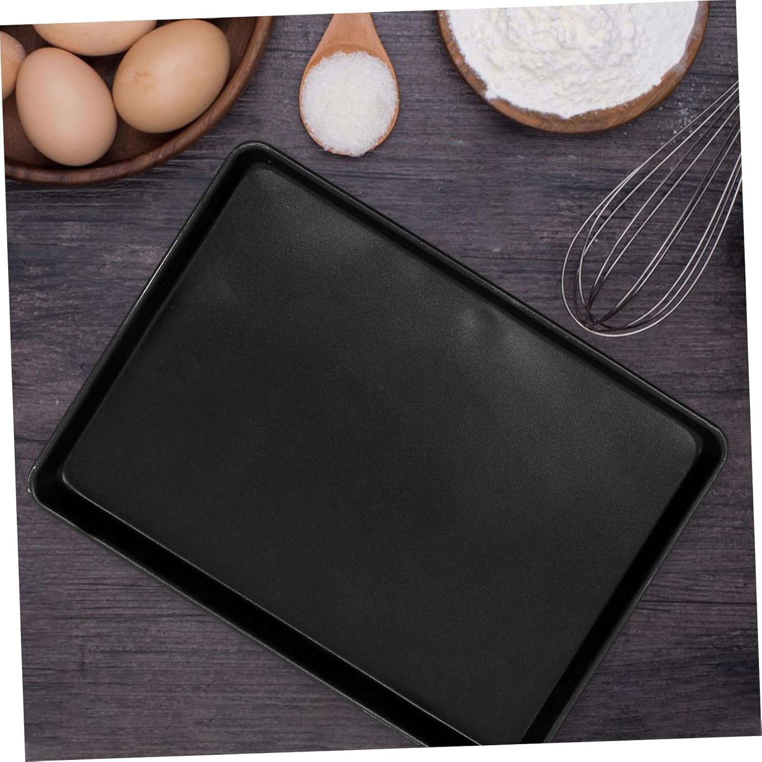Aluminum Alloy Baking Pan Rectangular Cookie Sheet High-temperature Resistant Metal Tray for Cakes Pies Pastries and Snacks Professional Even Heat Distribution Kitchen Gadget