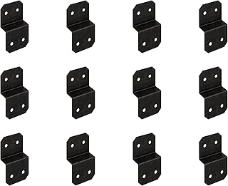 Simpson Strong Tie APVDJT2R-6 Outdoor AccentsÂ® Avant Collectionâ„¢ 5 in. ZMAXÂ®, Black Powder-Coated Deck Joist Tie for Rough 2X, 12-Pack