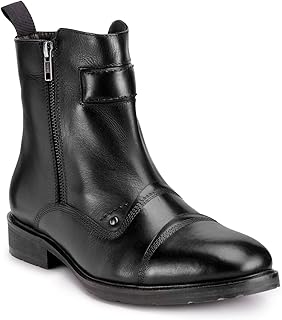 teakwood leathers Men's Leather High Ankle Classic Boots | Formal Shoes for Men (43, Black)-picture-30