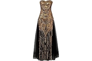 Shimmering Black and Gold Formal Dress for Enchanting Evenings