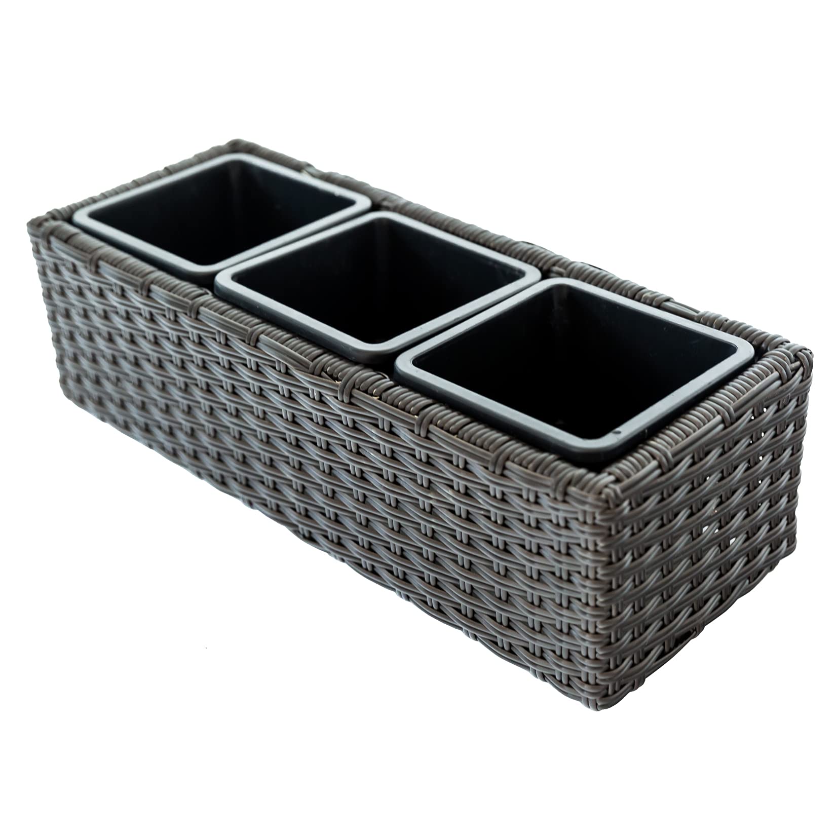 C-Hopetree Window Planter Box for Table, Wall or Railing Great for Hanging Pot Plants and Flowers Outdoors