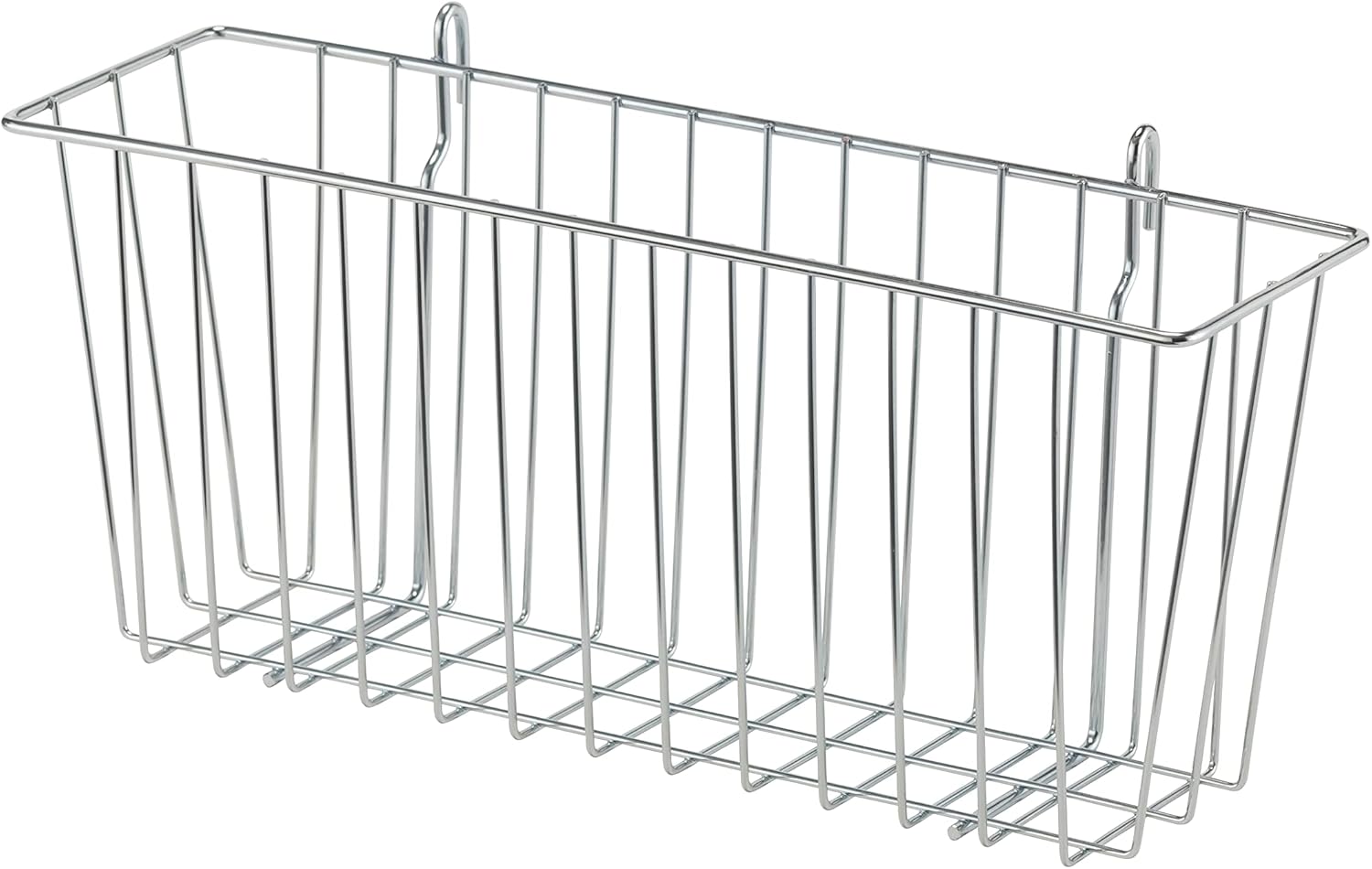 TRINITY EcoStorage 21-Inch Metal Hanging Basket to Use With Shelf Units and Storage Racks for Garage, Kitchen, and Closet Organization, NSF Certified, 20 Pound Capacity, Chrome, 2-Pack