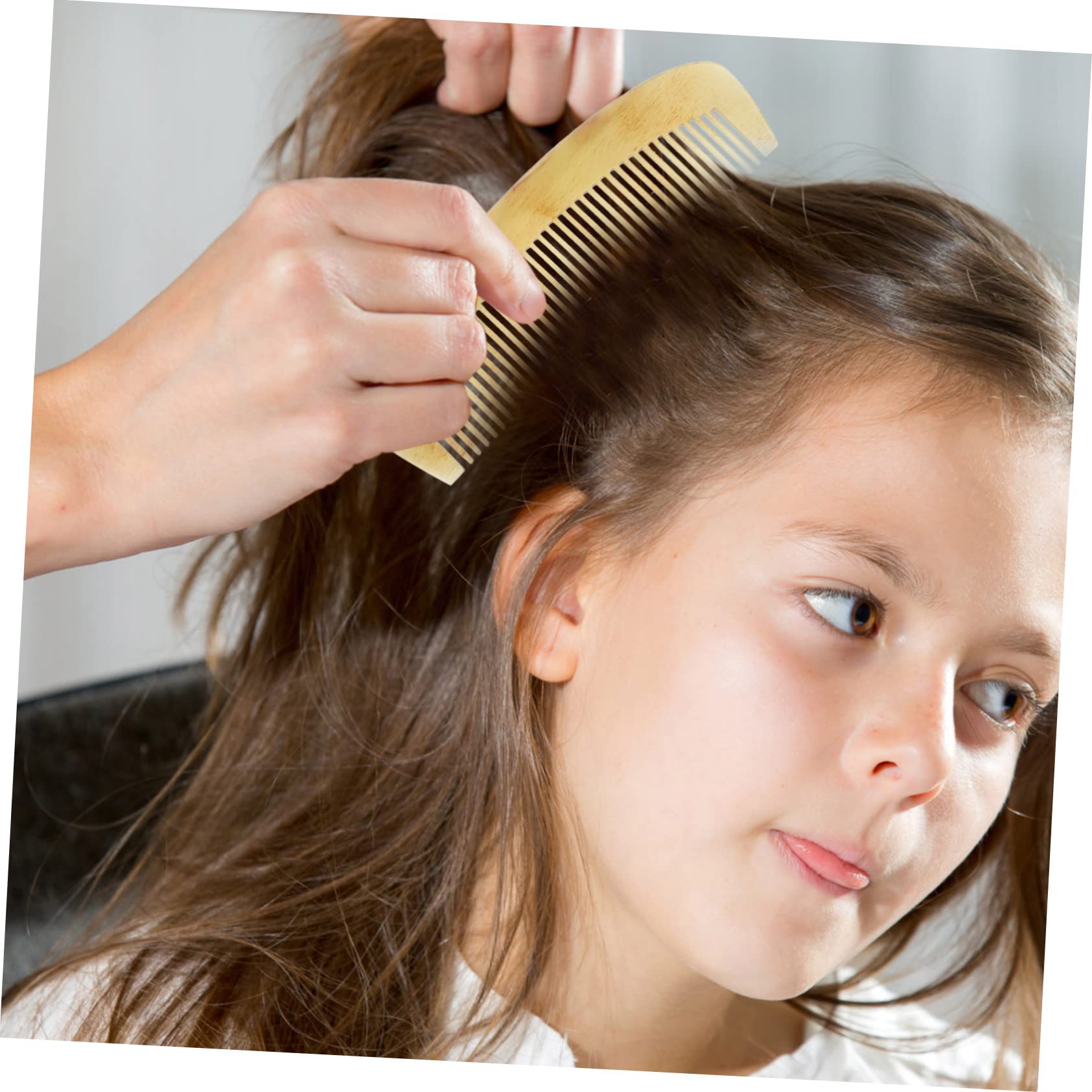 Peine De Cuerno Antiestático Natural Para Mujeres Peine De Cuerno Portátil Para Alisar El Cabello y Prevenir Caída Baño o Dormitorio