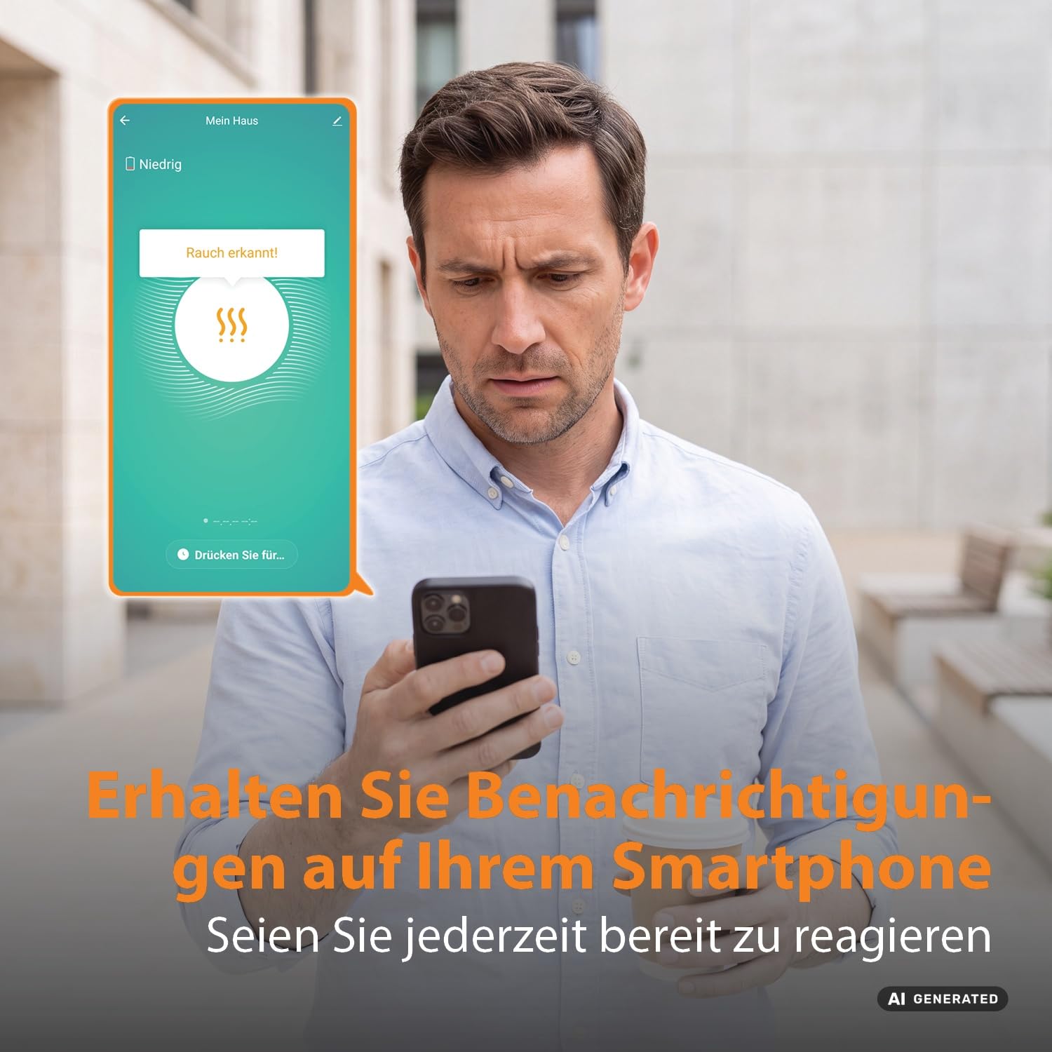 Smartwares Dreierpack vernetzte Rauchmelder von Smartwares – Kostenlose App – 85 dB – Entspricht der Norm EN-14604 – Austauschbare Batterien – LED-Anzeigen – FSM-12603