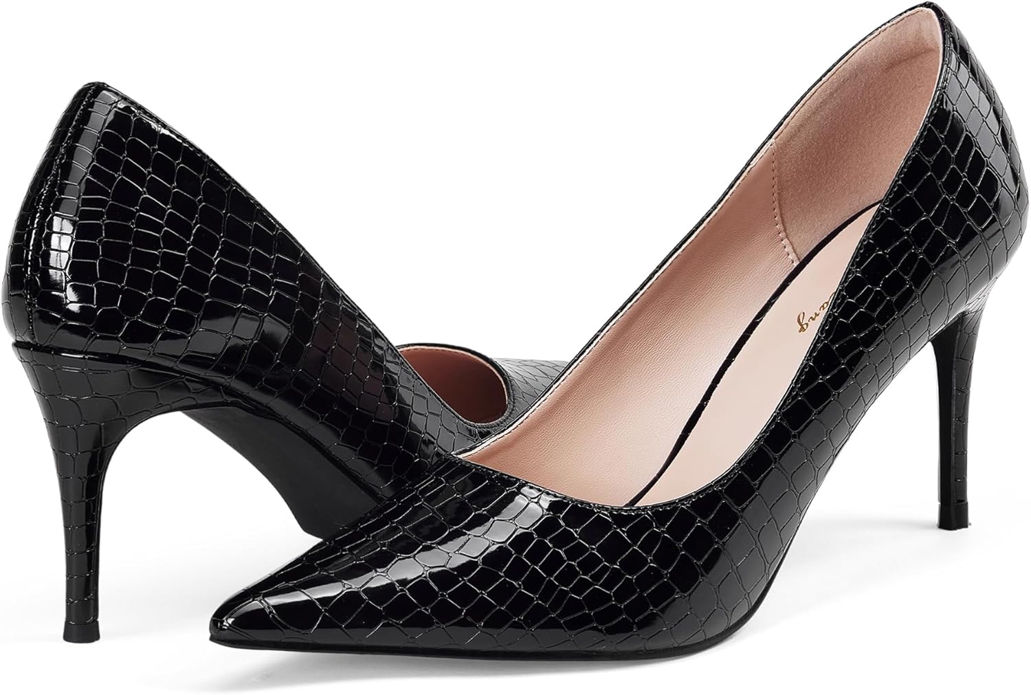 Elisabet Tang 3 in Classic Pointy Pull on Heeled Wedding Pumps - Comfortable Stiletto Closed Toe Dress Heels for Prom Work - Image 5