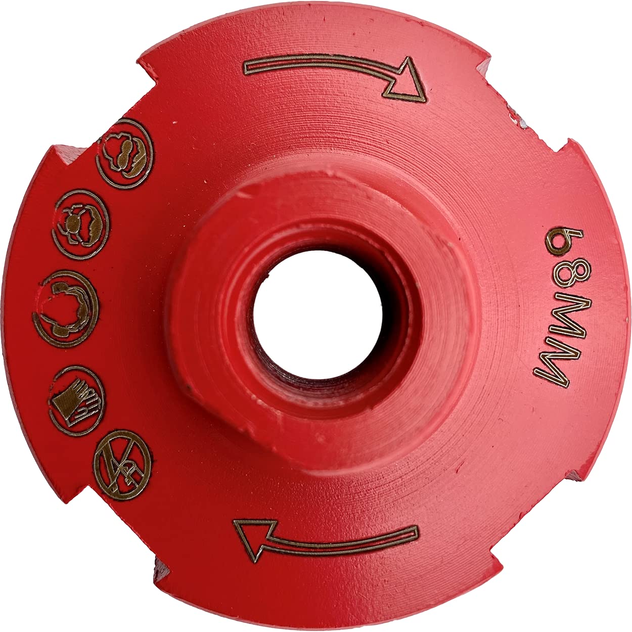 ESD-TOOLS Fresa diamantata con segmento turbo, fresa a corona con attacco M16 | Ø 68 mm con attacco SDS+ e punta di centraggio