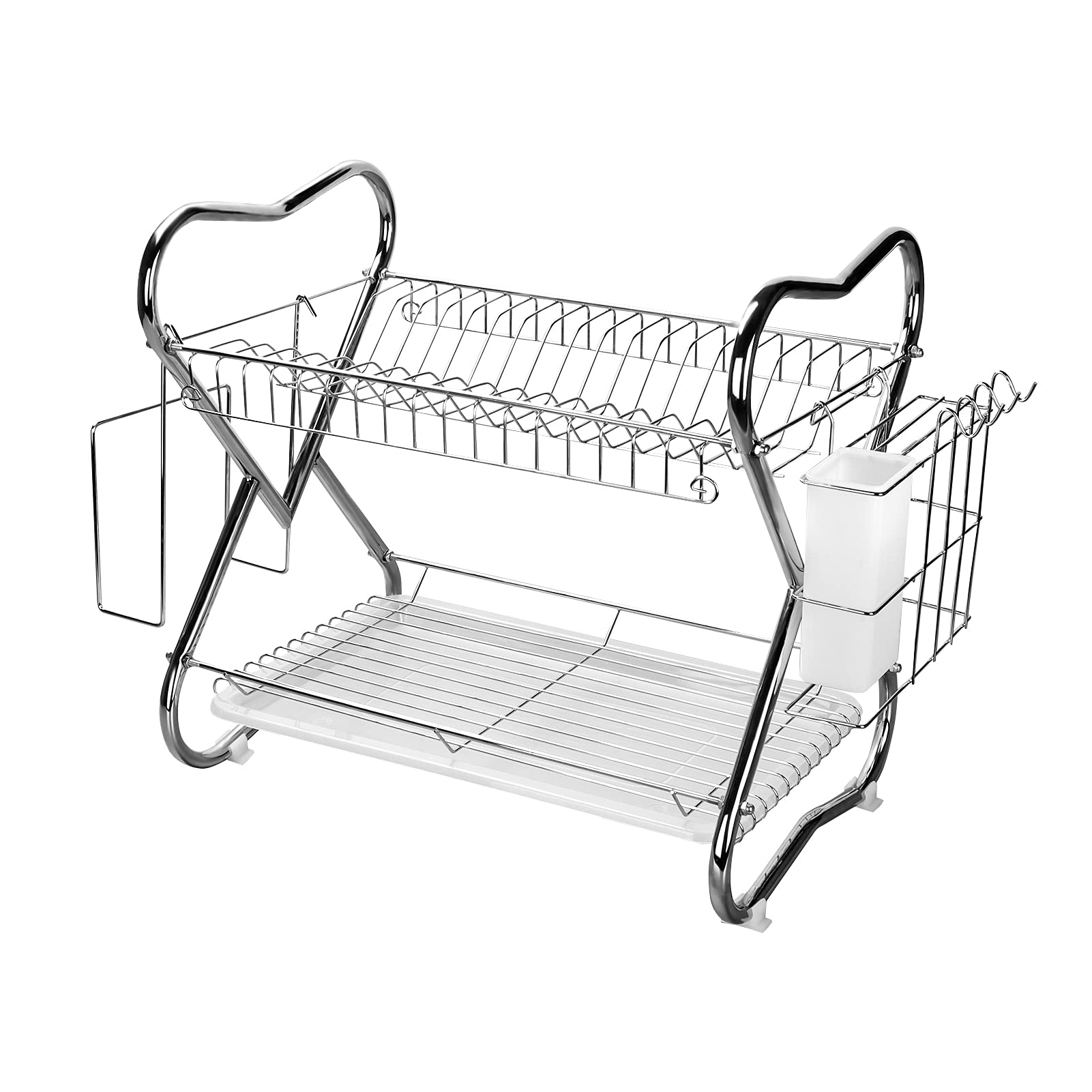 Buy Dish Drying Rack Rust-Proof Dish Drainer, 2 Tier Large Dish Rack