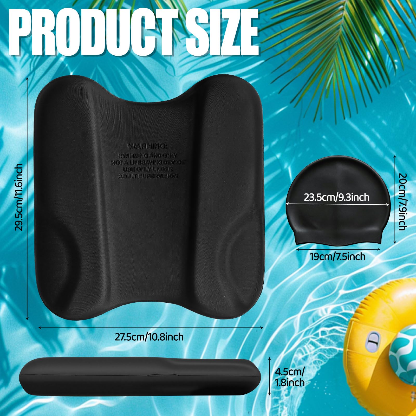 Pull Kick Schwimmbrett für Kinder & Erwachsene, Pullkick Schwimmhilfe Pullbuoy Schwimmen Zubehör zur Optimierung der Wasserlage und Technik beim Schwimmtraining