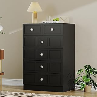 Black Nyvoral 6-drawer dresser