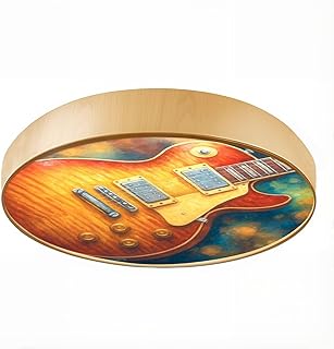 Flush Mount Ceiling Light Fixture Guitar Vintage Music Man Cave Electric...