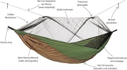 Amazonas az-1030430 Ultra-Light Adventure Moskito Thermo Hamac de Marche randonnée, Vert, Null - 2