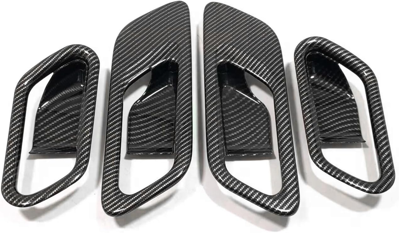 Door Edge Guards Pull Handle Trim Cover Accesories for Nissan Pathfinder 2024 2023 2022, Car Auto Interior Exterior 5d Carbon Fiber Pattern Style Protector (Exterior Handle + Door Bowl)
