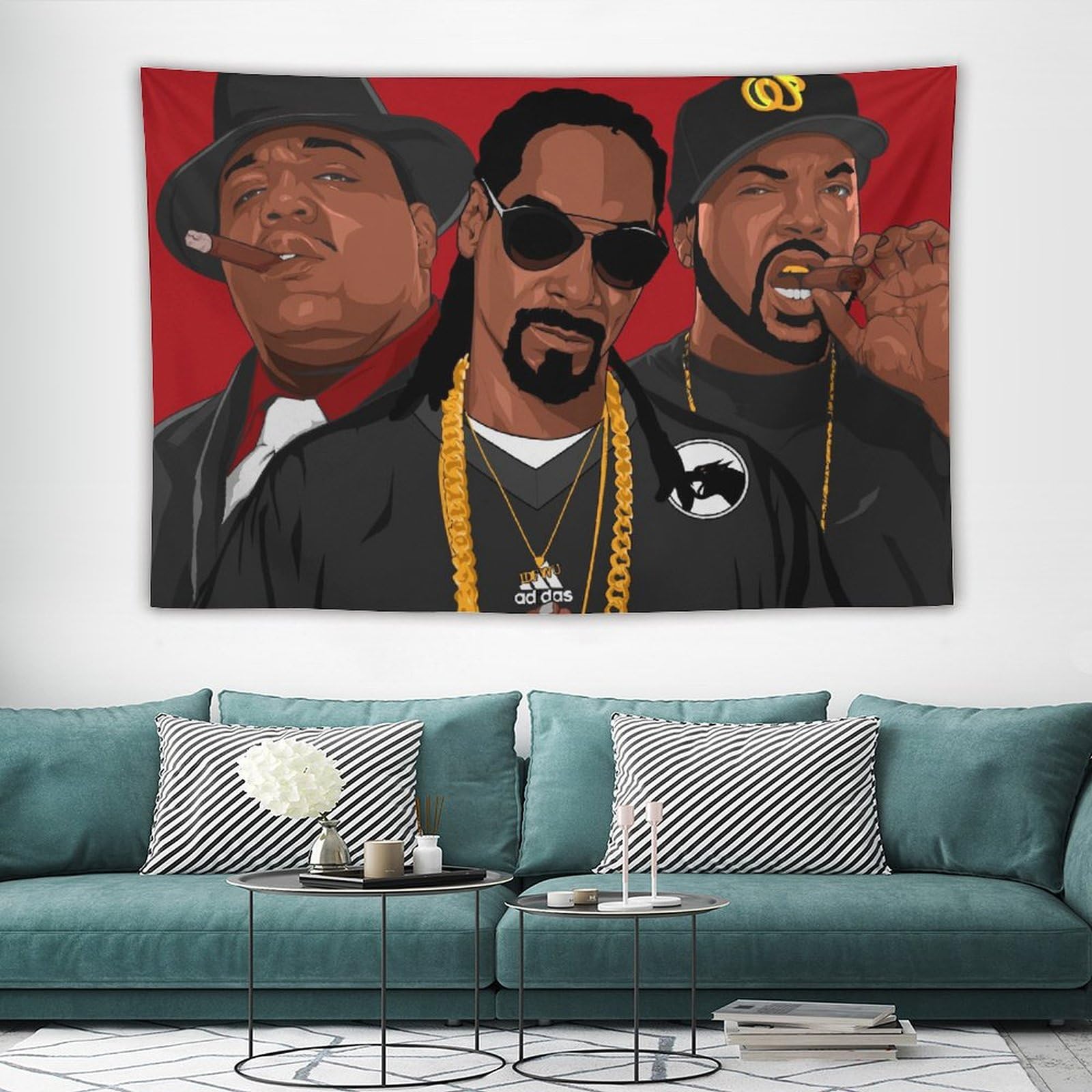 Poster da parete, motivo: cantante rap, hip-hop, tutte le stelle, 152,4 x 228,6 cm
