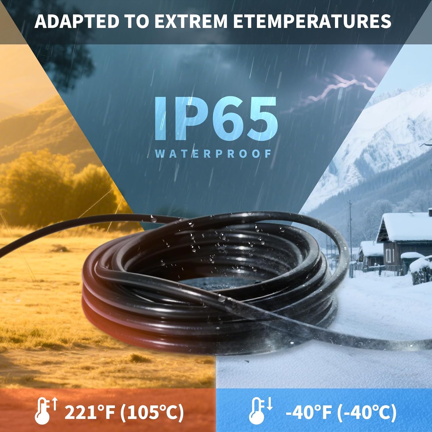 2025 Real Heavy Duty 50 Amp Generator Cord, 25 Ft and 20.3 Pounds, NEMA 14-50P/SS2-50R with Handle, 6/3+8/1 Gauge 4-Prong, ETL Listed Power Cord for Generators/RVs/Campers/Travel Trailers/Ships
