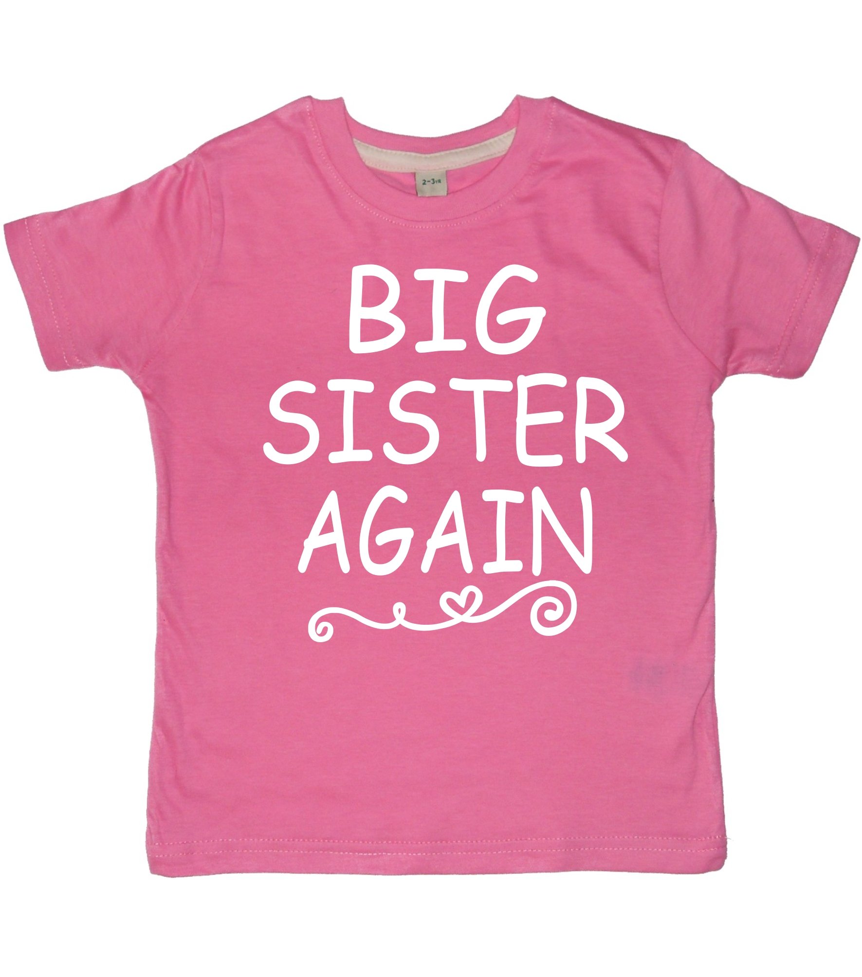 Edward Sinclair | 9-11 Years | Bubblegum Pink | White Glitter Print t-Shirt | This is What an Awesome Big Sister Looks Like