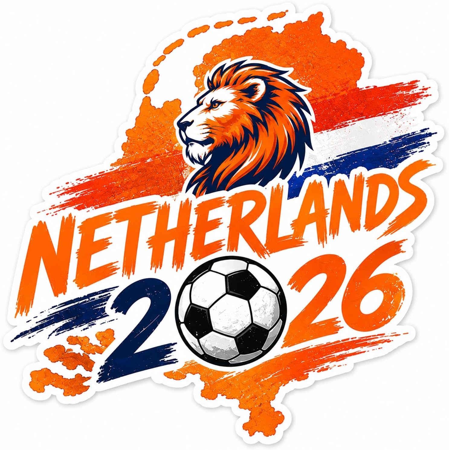 USA World Cup Soccer Sticker, Vinyl Waterproof Soccer Stickers, for Car, Window, Laptops (USA)