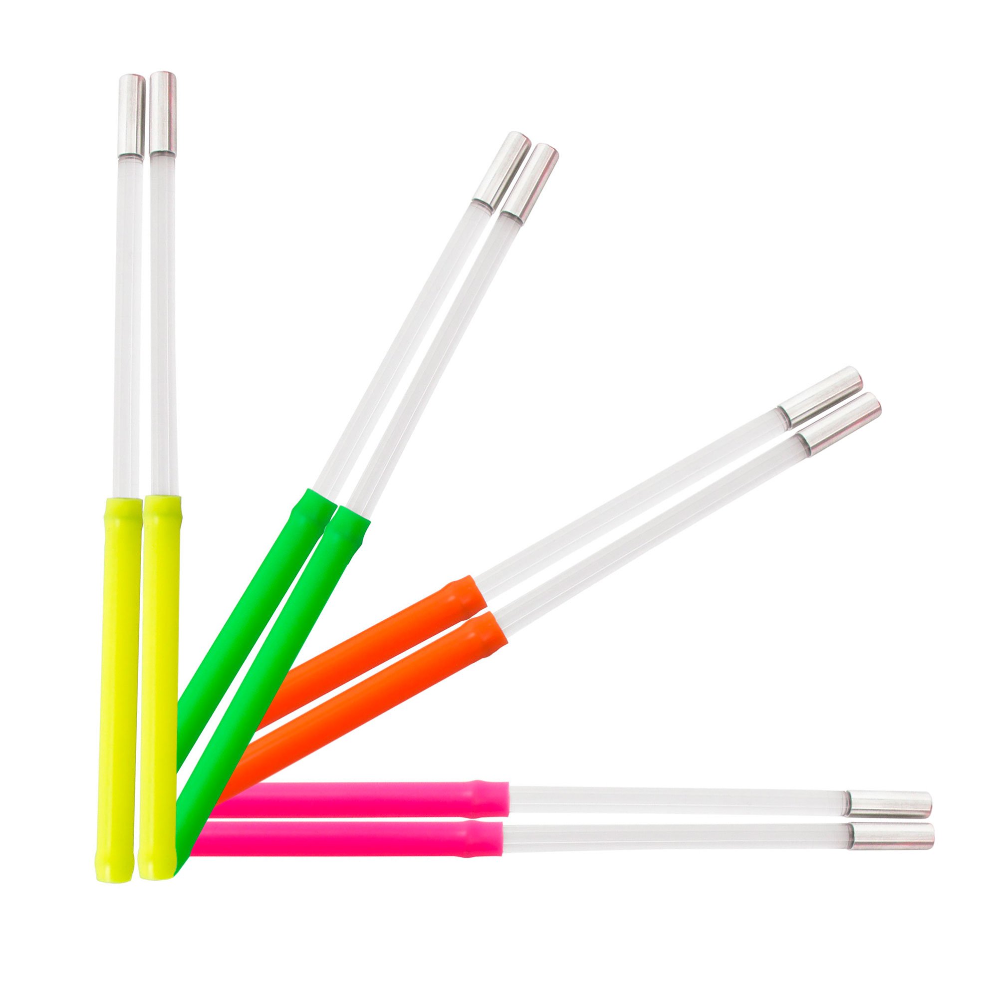 Babache Energy Coloured Silicone Grip Diabolo Handsticks UV Green