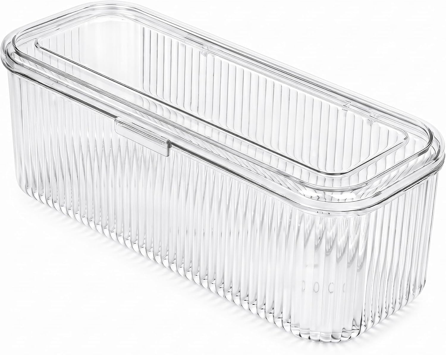 Makeup Brush Holder Organizer, Clear Cosmetic Display Case for Vanity, Travel Makeup Brush Storage Container with Lid, Clear