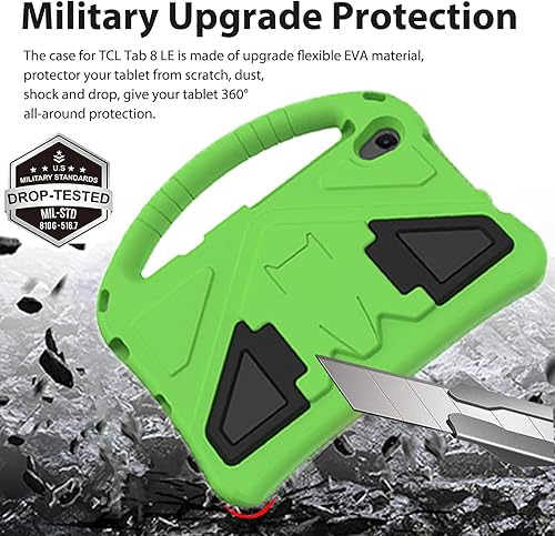 Miniatura 3 de Miimall Funda para niños compatible con TCL Tab 8 LE Tablet 2023, funda protectora ligera de EVA a prueba de golpes con soporte y asa para TCL Tab 8