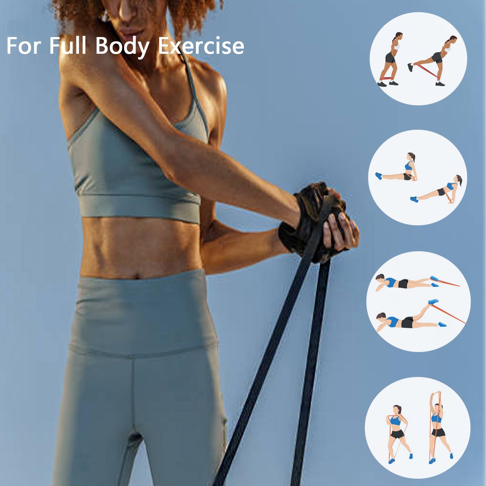 A Bande de Résistance Élastique Fitness 208x0.45x0.64cm Sangle Sportive A Bande de Résistance Élastique Fitness 208x0.45x0.64cm Sangle Sportive