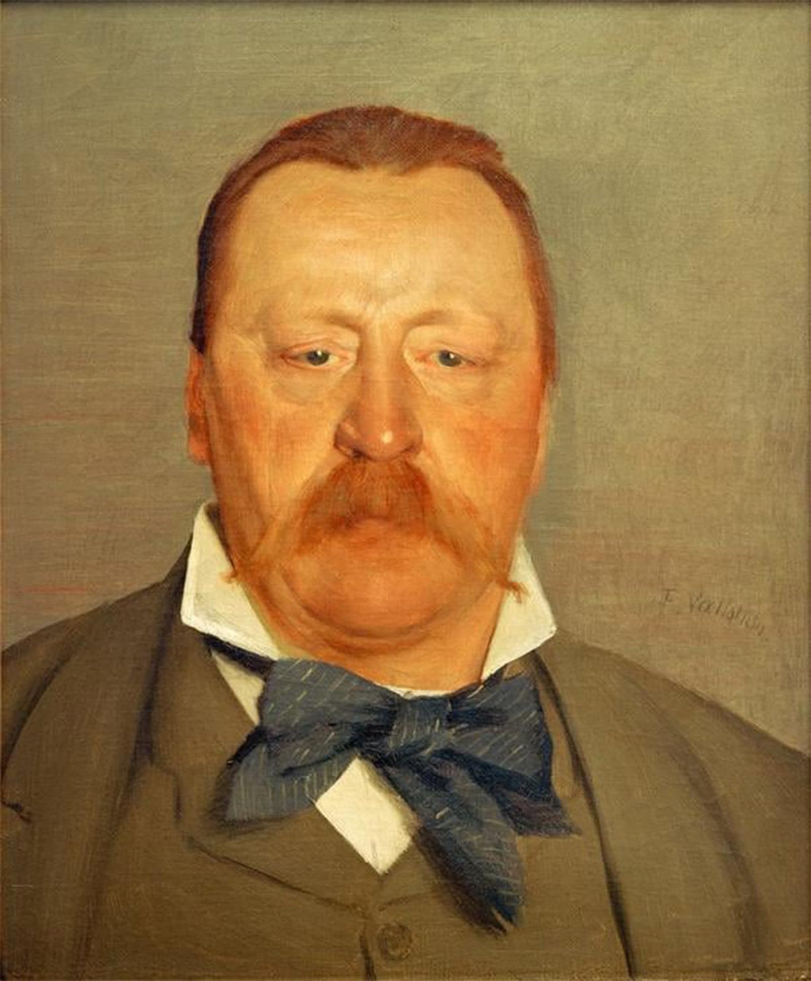 SERENDIPITP Vintage Wall Art Canvas Nordic Poster Canvas Print Picture Portrait of Mr. Alfred Delisle by Felix Edouard Vallotton Wall Art Poster for Home Decor 60x90cm