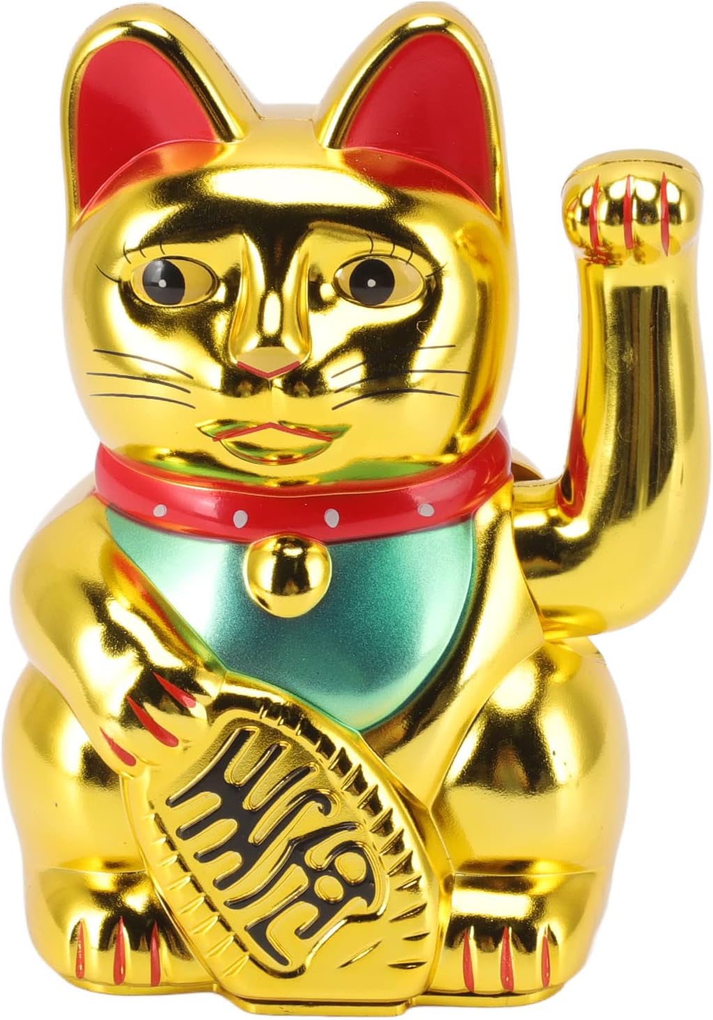 UBERSWEET® Lucky Fortune Cat Battery Powered, Japanese Lucky Cat Waving Cat, Chinese Feng Shui Lucky Beckoning Wealth Cat, for Shops, Restaurants, Living Room and Home Decoration (0256A)