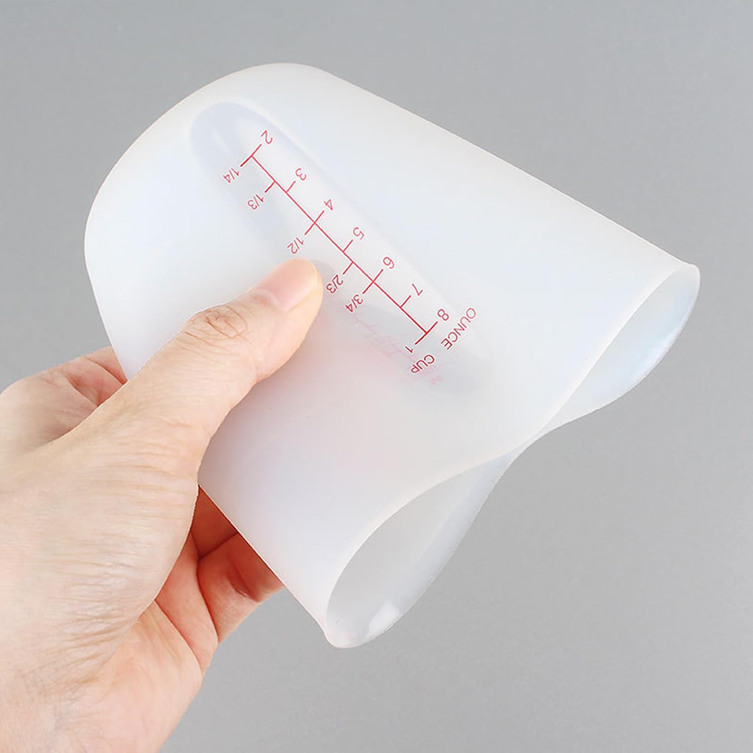 Digead Silicone Measuring Cups Set of 3-500ml 250ml 125ml Flexible Non-Stick Cups for Epoxy Resin, Baking, Melting Butter & Chocolate - Heat Resistant with Dual ml/oz Scale - Dishwasher Safe