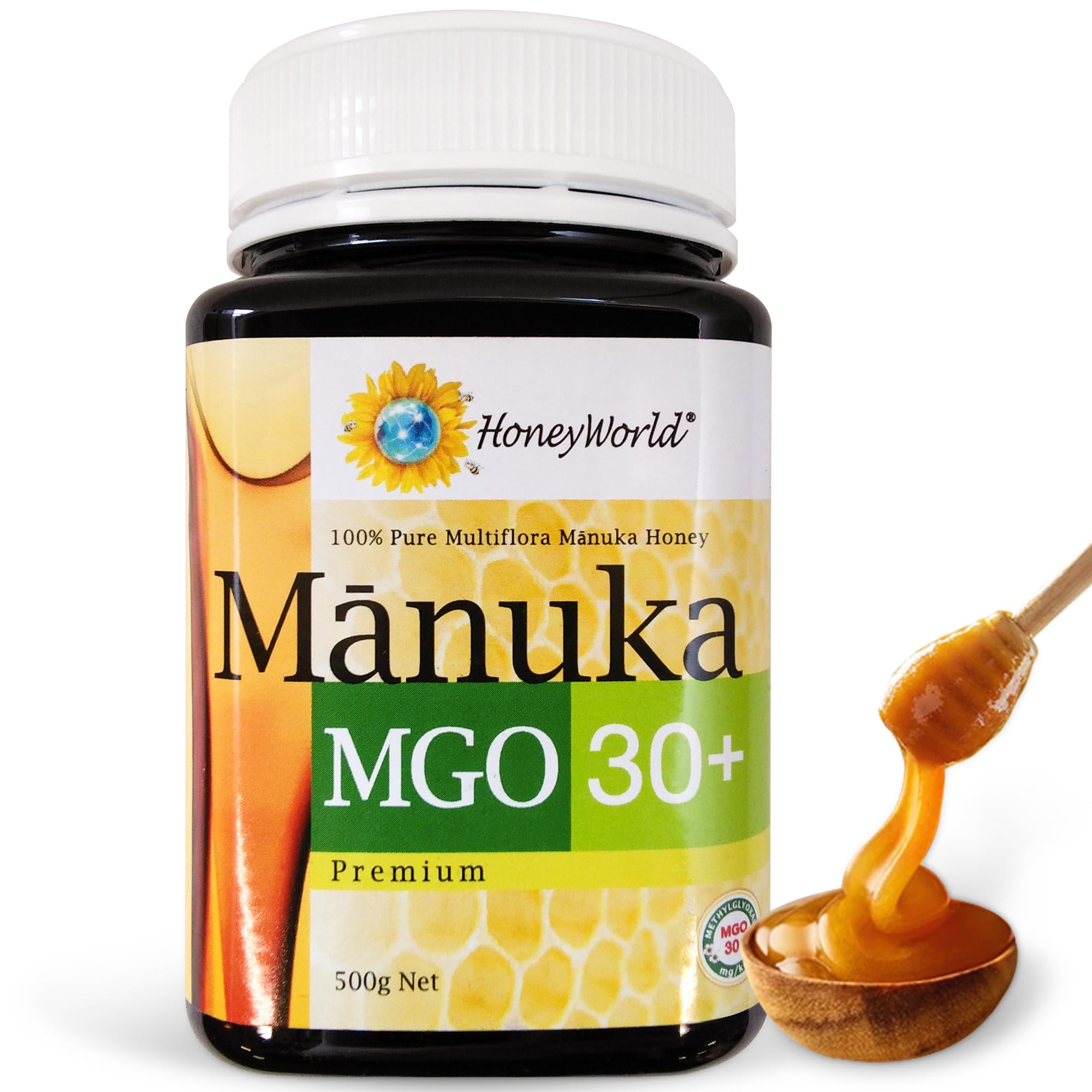 HONEYWORLD マヌカハニー MGO30+ マヌカハニー 正規品 蜂蜜 ニュージーランド manuka honey シンガポールお土産 500g Amazon | HONEYWORLD マヌカハニー MGO30+ マヌカハニー 正規品 蜂蜜