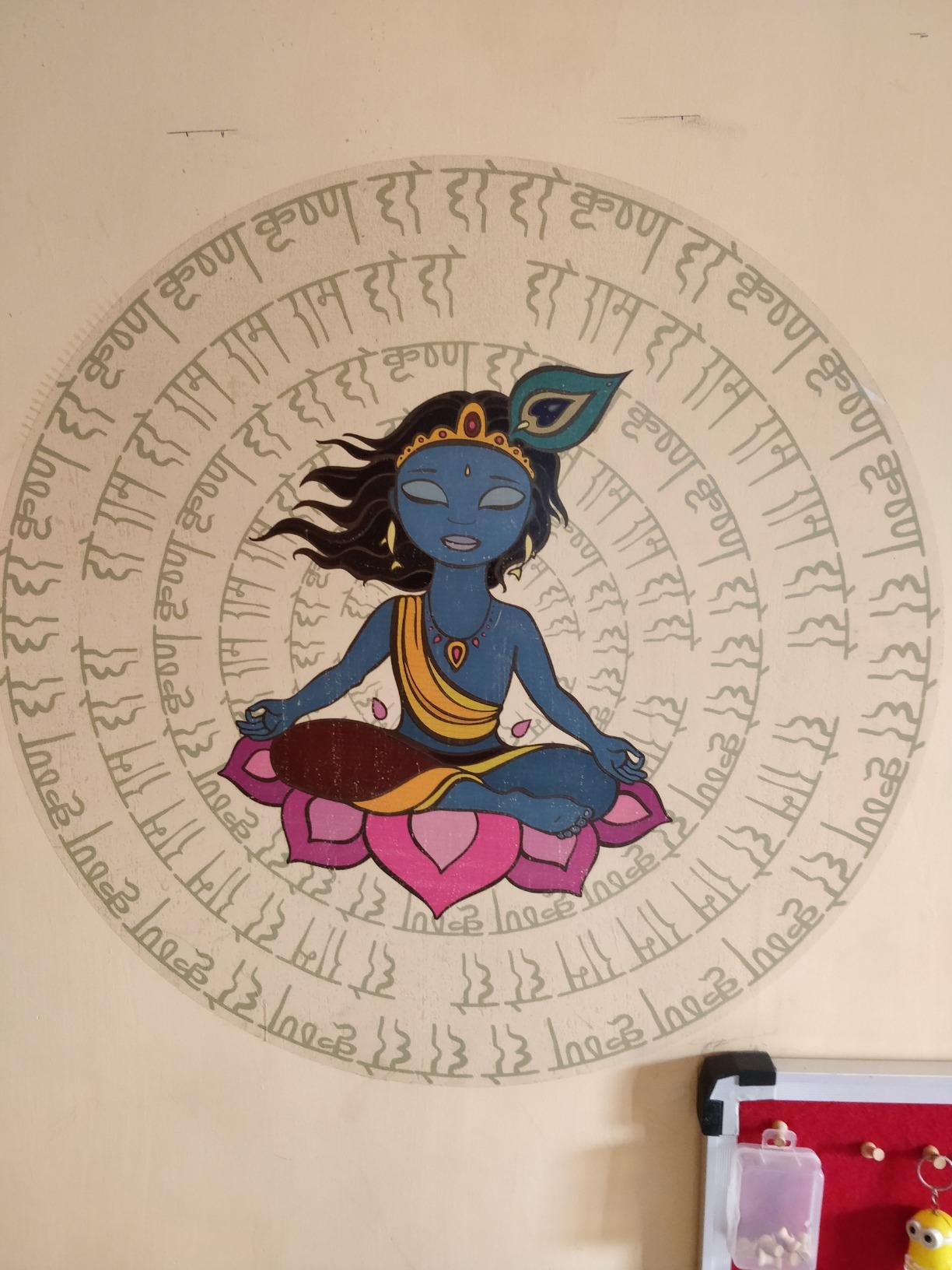 Decals Design 'Krishna with Mantras' Wall Sticker (PVC Vinyl, 60 cm x ...