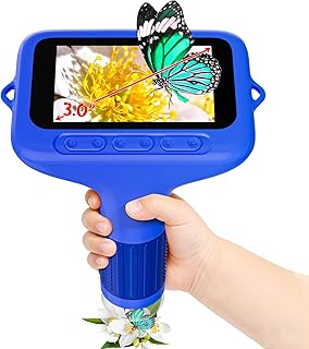 Digitales Mikroskop für Kinder, SKYBASIC Mini-Mikroskopkamera mit 3,0-Zoll-IPS-Bildschirm, 1000-fachem Zoom, tragbares Kindermikroskop, PC-kompatibel, Geburtstagsgeschenk für Kinder von 6-12 Jahren