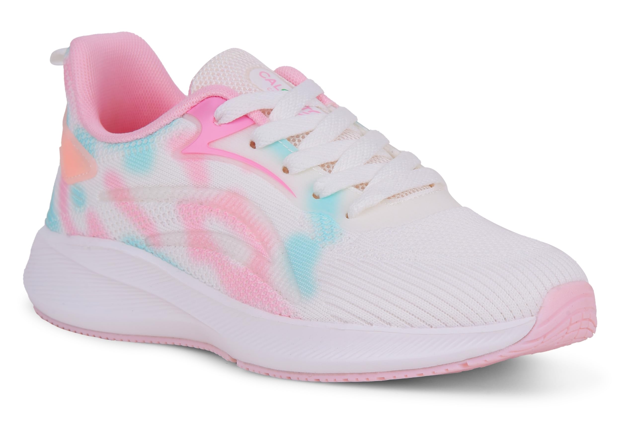 calcetto Womens CLT-9830 White Pink Sports Shoes | Lightweight, Comfortable & Breathable with Foam Insole | Stylish Lace-Up Footwear for Active Wear (B0CSPQY4DR) Amazon Price History, Amazon Price Tracker