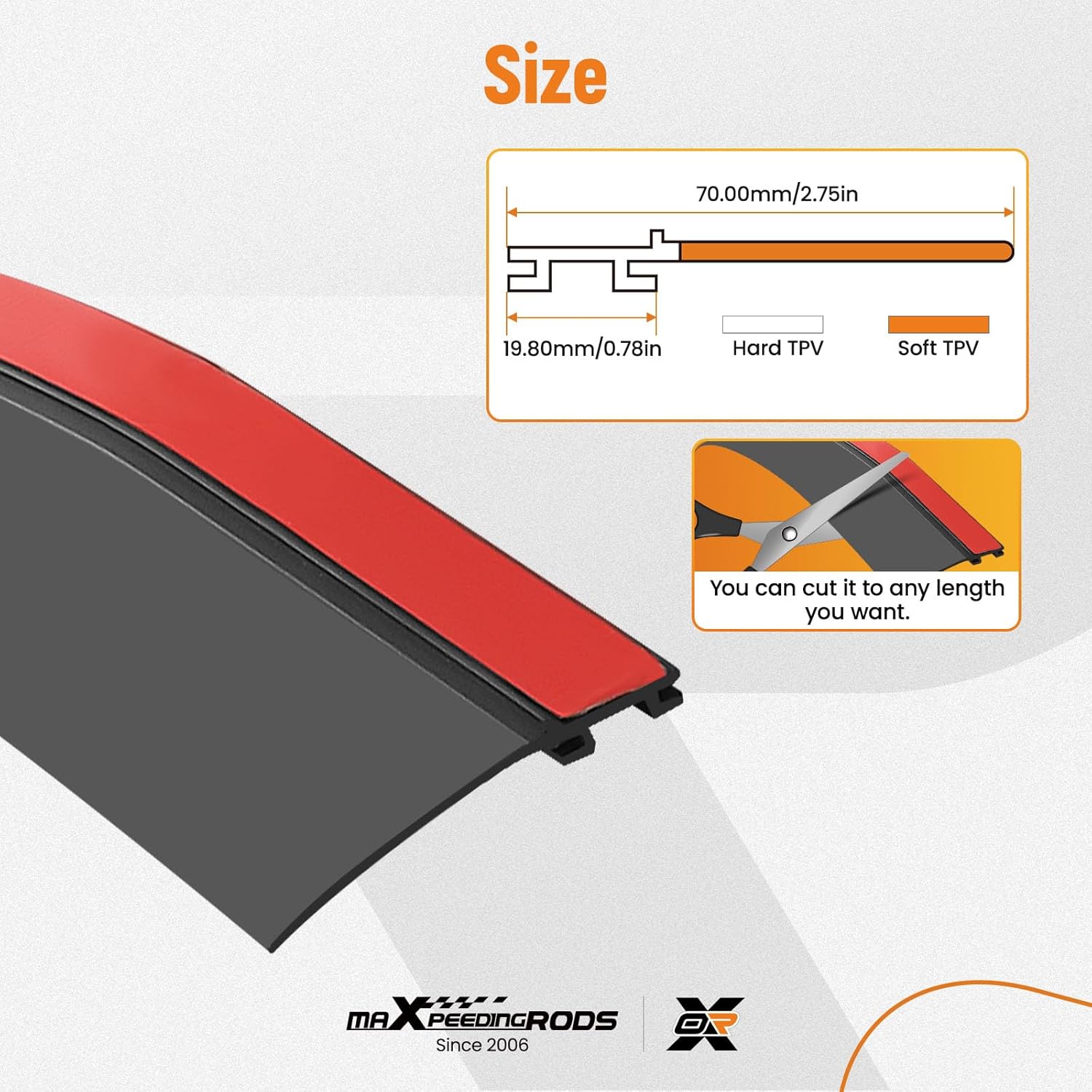 maXpeedingrods RV Slide Out Seal 1/2' x 2.75' x 35’, Wiper Black Rubber, Replacement Weather Stripping for RV Camper Slideout System, 018-341