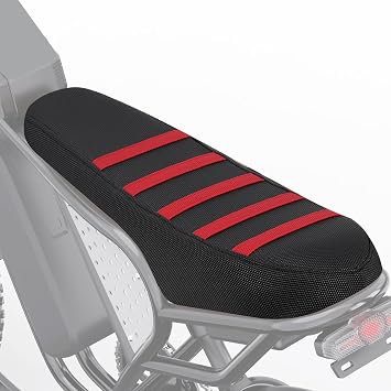 Ebike Seat Cover Ebike Seat Gripper Cover Waterproof for Q20 electric motorbike Red
