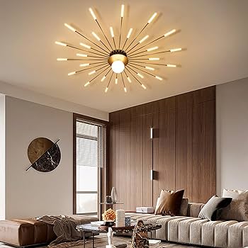 Dorlink LED Ceiling Light, Odern Flower Ceiling Lights Black